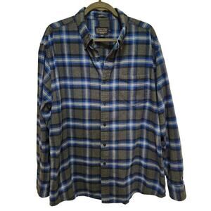 Pendleton Vintage Y2K XL blue gray faded embrae plaid button down‎ shirts. Warm